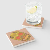 Leeshuid van spen 12 stenen onderzetter (Zijkant)