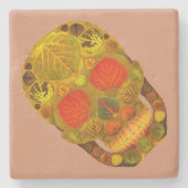 Leeshuid van spen 12 stenen onderzetter (Voorkant)