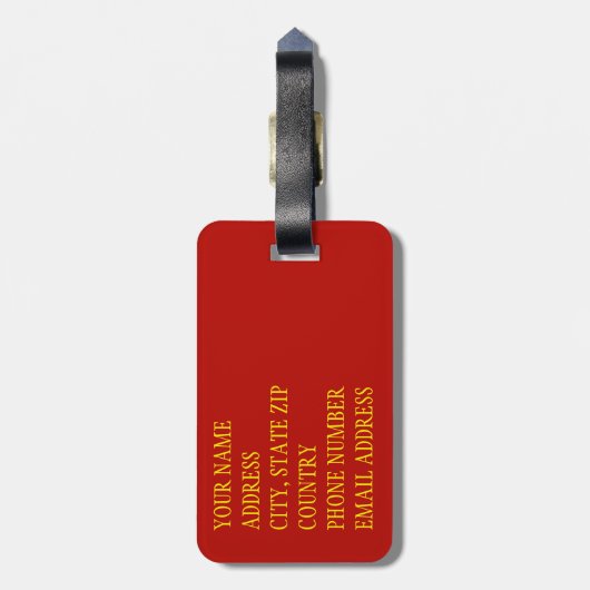 Leeshuid van spen 13 bagagelabel (Achterkant verticaal)