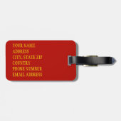 Leeshuid van spen 13 bagagelabel (Achterkant horizontaal)