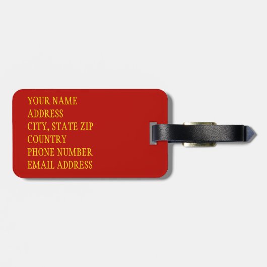 Leeshuid van spen 13 bagagelabel (Achterkant horizontaal)