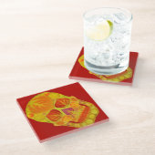 Leeshuid van spen 13 glazen onderzetter (Schuin)