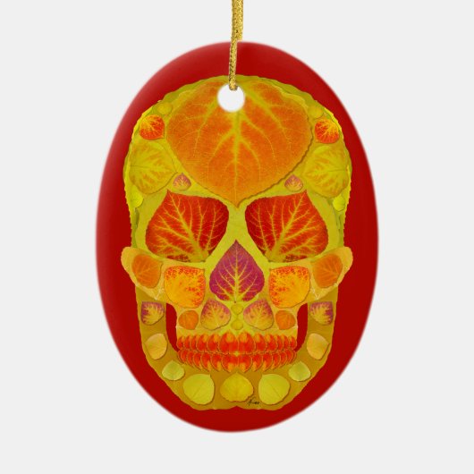 Leeshuid van spen 13 keramisch ornament (Voorkant)