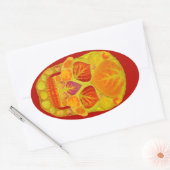 Leeshuid van spen 13 ovale sticker (Envelop)