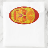 Leeshuid van spen 13 ovale sticker (Tas)