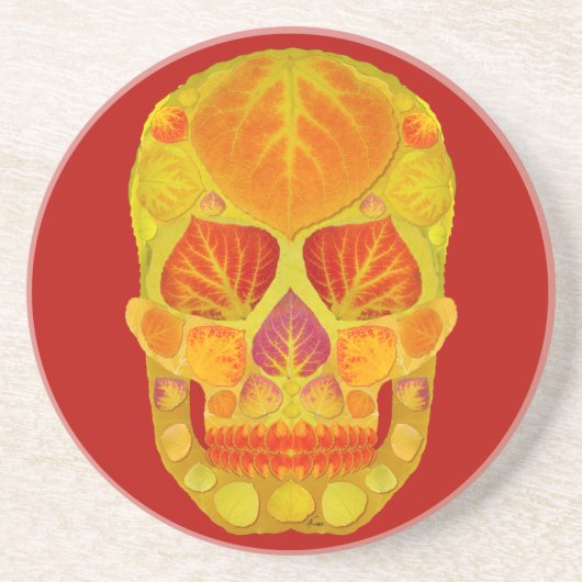 Leeshuid van spen 13 zandsteen onderzetter (Voorkant)