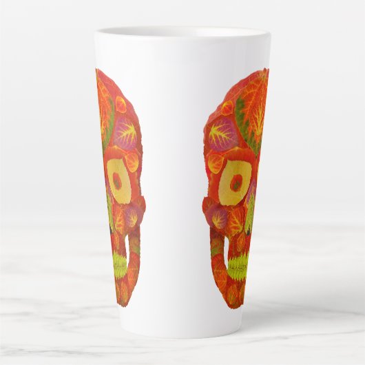 Leeshuid van spen 16 latte mok (Voorkant)