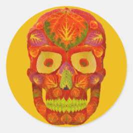 Leeshuid van spen 16 ronde sticker