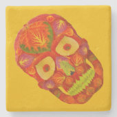 Leeshuid van spen 16 stenen onderzetter (Voorkant)