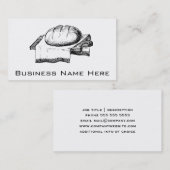  leesillustratie, zwarte lijnkunst visitekaartje (Voorkant / Achterkant)