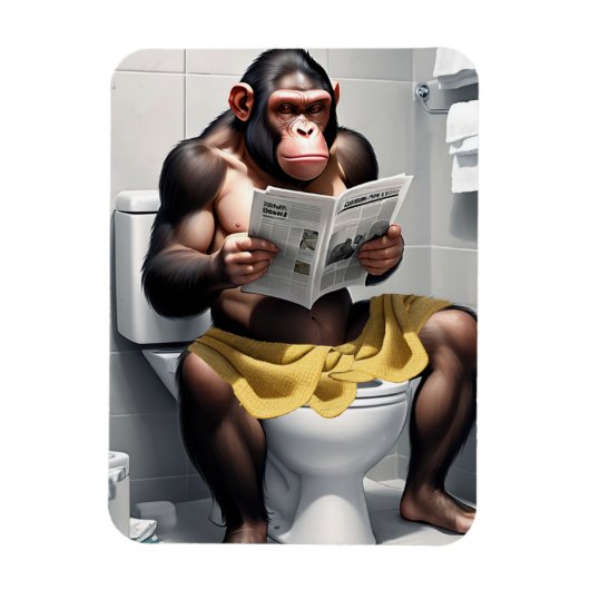 Leesinformatie Age Ape, hilarische grappige chimp Magneet (Verticaal)