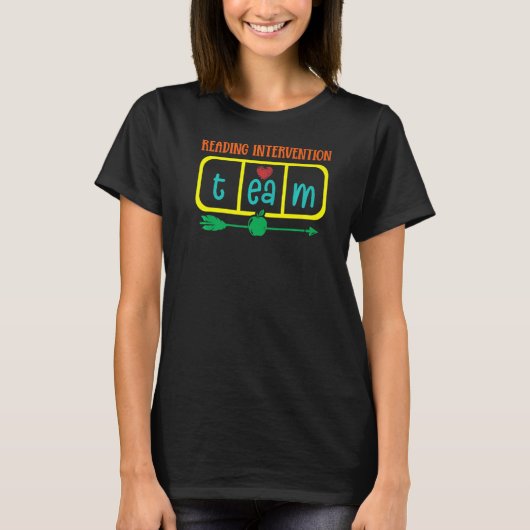 Leesinterventieteam Wetenschapslezers leraar T-shirt (Voorkant)