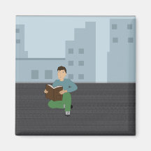 Leesjongen - magneet