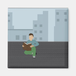 Leesjongen - magneet