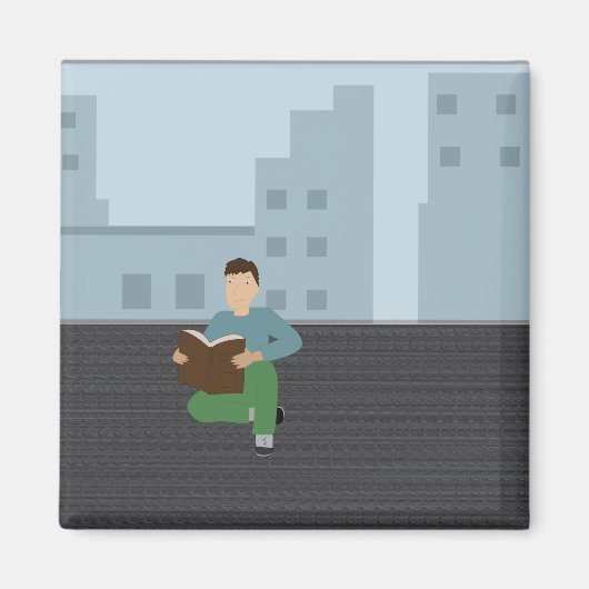 Leesjongen - magneet (Voorkant)