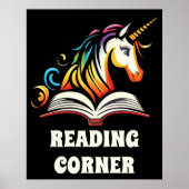 Leeskamer Regenboog Eenhoorn Poster (Voorkant)