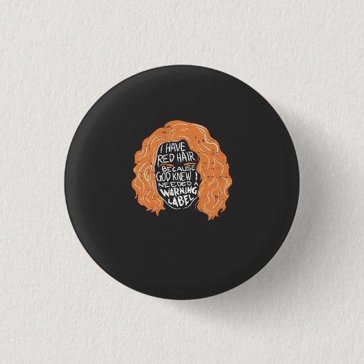 Leeskop - Ik heb rood haar Ronde Button 3,2 Cm (Voorkant)