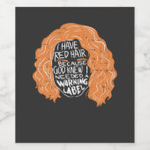 Leeskop - Ik heb rood haar Wijn Etiket (Enkel label)