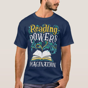 Leeskracht Verbeeldingsboeken met boekworm lezen T-shirt