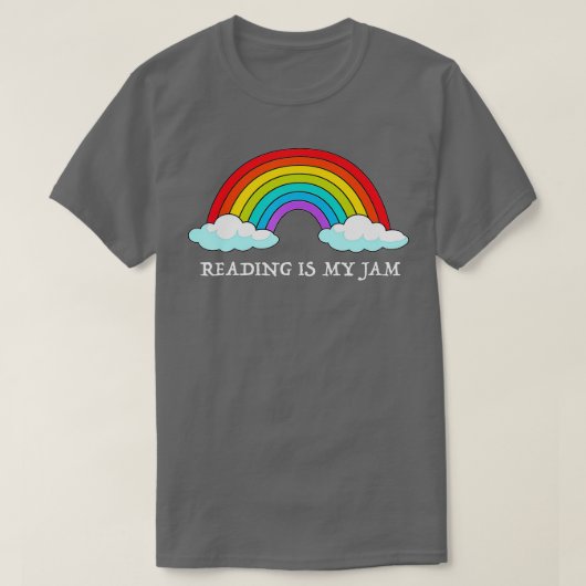Leeslantaarn voor leraar regenboogluipaard Lezen i T-shirt (Design voorkant)