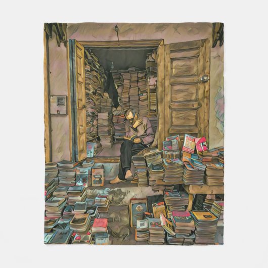 Leeslappen geven librariaanse ladder fleece deken (Voorkant)