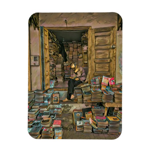 Leeslappen geven librariaanse ladder magneet (Verticaal)
