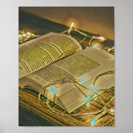 Leeslappen geven librariaanse ladder poster (Voorkant)