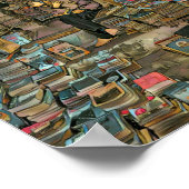 Leeslappen geven librariaanse ladder poster (Hoek)