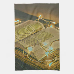 Leeslappen geven librariaanse ladder theedoek