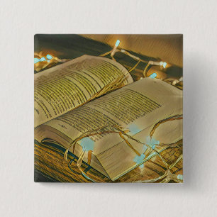Leeslappen geven librariaanse ladder vierkante button 5,1 cm