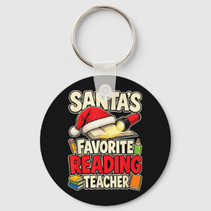 Leesleraar Kerstmanns Favoriete Litvibescy Sleutelhanger