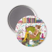 Leesmeisje | Magneet (Voorkant / Achterkant)