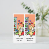 Leesmeisje met gele labrador Bladwijzer Roo Briefkaart (Staand voorkant)