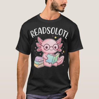 Leesmexolotl Schattige Axolotl Lezen Boek T-shirt