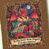 Leesmodus! Grappige Rode Draak Fleece Deken