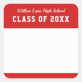 Leesnaam bewerkbare kleurenvariëteit vierkante sticker