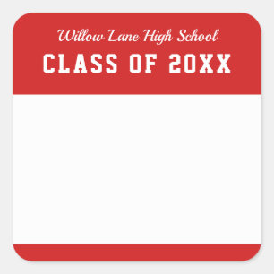 Leesnaam bewerkbare kleurenvariëteit vierkante sticker