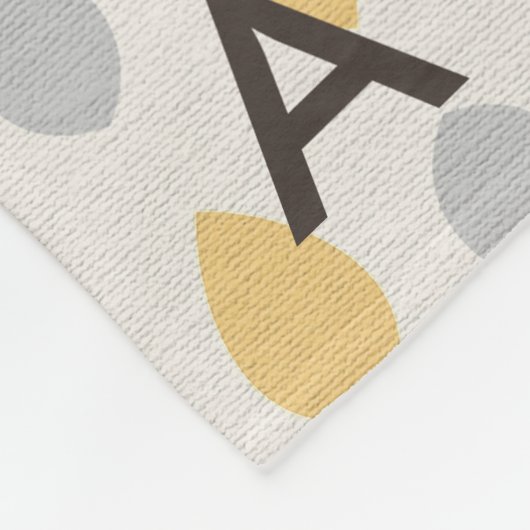 Leespatroon afspelen met naam fleece deken (Hoek)