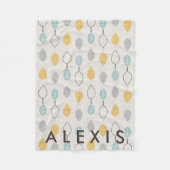 Leespatroon afspelen met naam fleece deken (Voorkant)