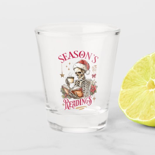 Leespret van het seizoen shot glas (Voorkant)