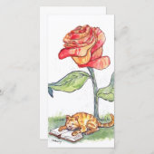 Leesroos bladwijzer kaart (Voorkant / Achterkant)