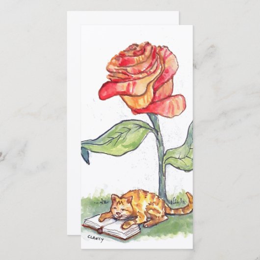 Leesroos bladwijzer kaart (Voorkant / Achterkant)