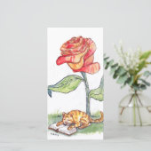 Leesroos bladwijzer kaart (Staand voorkant)