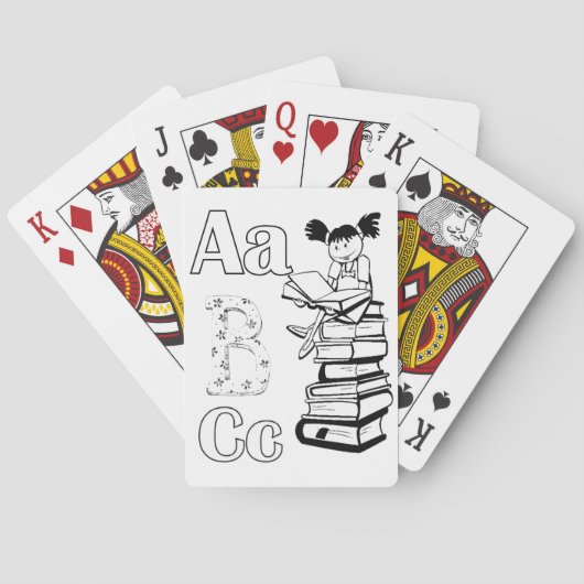 Leesschool voor kaartdecoderen afspelen pokerkaarten (Achterkant)