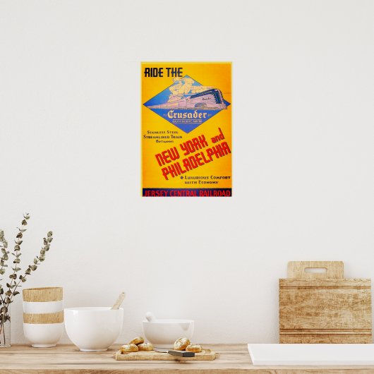 Leesstation Crusader Train 1937 Poster (Keuken)