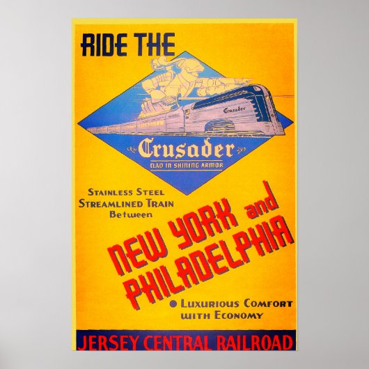 Leesstation Crusader Train 1937 Poster (Voorkant)