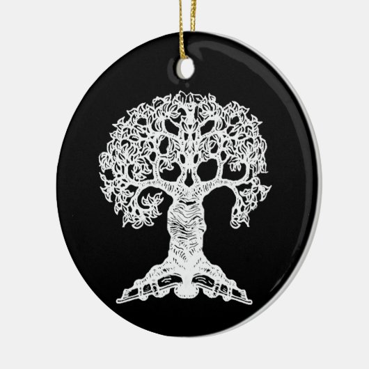 Leesstructuur - cadeauversiering keramisch ornament (Links)