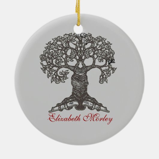 Leesstructuur - cadeauversiering keramisch ornament (Achterkant)