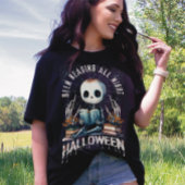 Leest al de hele nacht halloween t-shirt