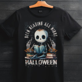 Leest al de hele nacht halloween t-shirt
